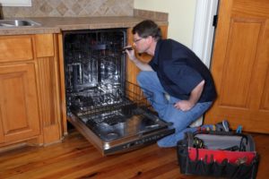 Stittsvile Appliance Repair Technician performing a dishwasher repair